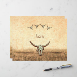 牛スカルブラウンカントリーウェスタン素朴スタイル