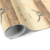 牛スカルブラウンカントリー西パタ素朴ーン ラッピングペーパー (ロールコーナー)