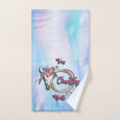 牛スカル及びロープ バスタオルセット (ハンドタオル)