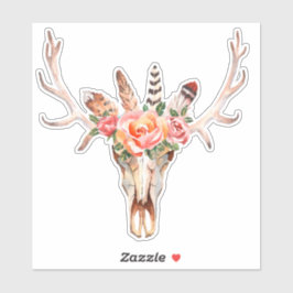 牛スカル国コテージノート切り出しビニル シール