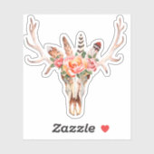 牛スカル国コテージノート切り出しビニル シール (シート)