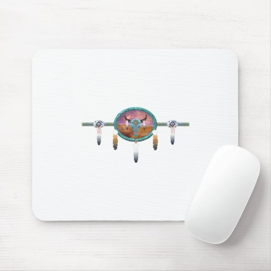 牛スカル マウスパッド (マウス)