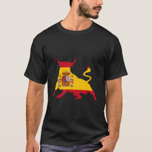 牛スペインのとのフランニングァグ闘牛 Tシャツ