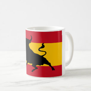 牛スペインのの旗 コーヒーマグカップ