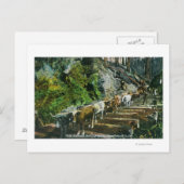 牛チームの運搬ログの表示 ポストカード (正面/裏面)