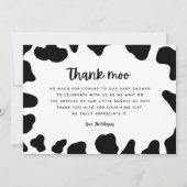 牛テーマベビーシャワーサンキューカード サンキューカード (正面)