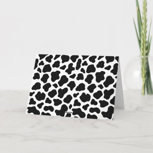 牛テーマ感謝してい誕生日モー折 サンキューカード (裏面)