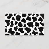 牛テーマ赤ちゃんシャワーおむつラッフルチケット エンクロージャーカード (裏面)