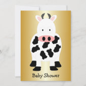 牛デザインベビーシャワー招待状 招待状 (正面)