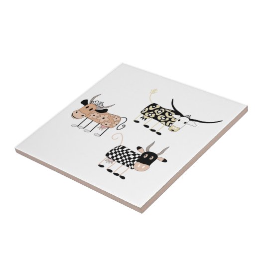 牛トリオ タイル (側面)