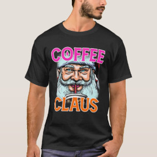 牛ハイファおもしろいーコーヒー牛ファームクリスマスクロース Tシャツ