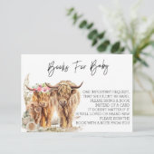 牛ハイランド赤ちゃんシャワーカップルベビー 招待状 (スタンド正面)