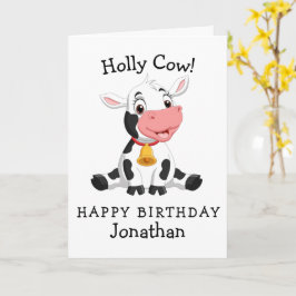 牛ハッピーバースデーカード カード