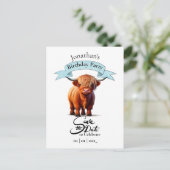 牛ハッピーバースデー少年ポストカード ポストカード (スタンド正面)