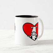 牛ハートのマグ ツートーンマグカップ (正面右)