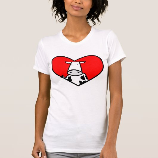 牛ハートのTシャツ Tシャツ (正面)