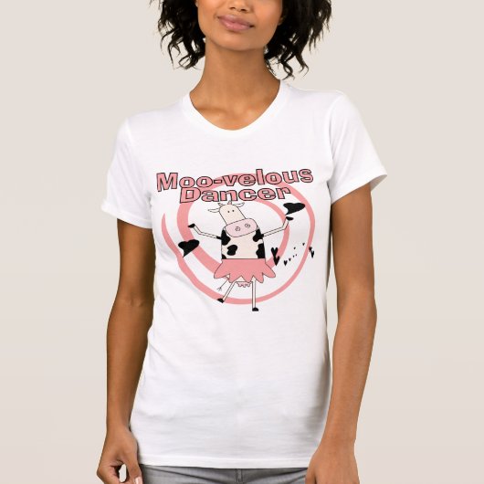 牛バレリーナのTシャツおよびギフト Tシャツ (正面)