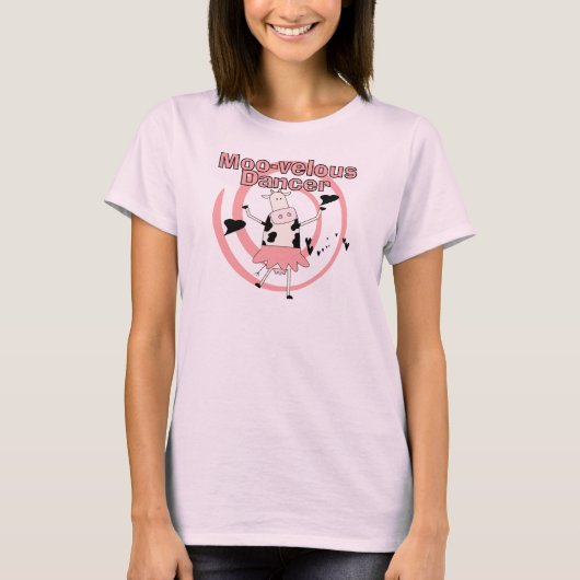 牛バレリーナのTシャツおよびギフト Tシャツ (正面)