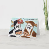 牛バレンタインデー「私は愛芸術のためのMooodにあります シーズンカード (裏面)