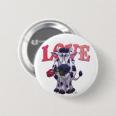 牛バレンタインデー 缶バッジ (正面&裏面)