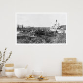 牛バージユーコンリバー1914 ポスター (キッチン)