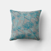 牛パセリのグラフィックグレーアクアブルー装飾用クッション クッション (裏面)