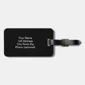 牛パターン荷物のラベル|のモノグラムのなアニマルプリント ラゲッジタグ (裏面横)