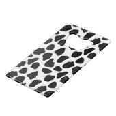 牛パターン クレジットカード栓抜き (正面アングル)