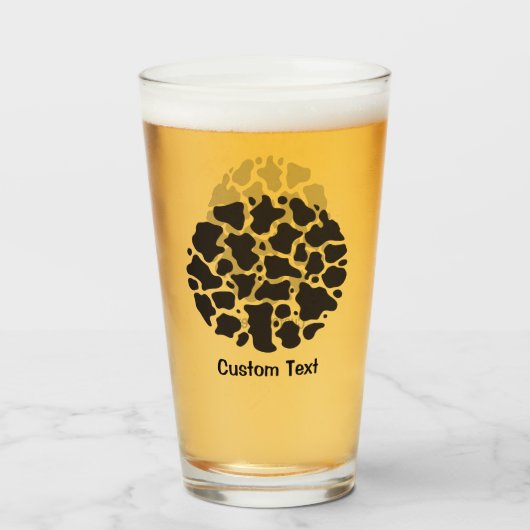 牛パターン タンブラーグラス (ドリンク正面)