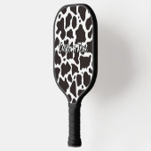牛パターン ピックルボールラケット (左)