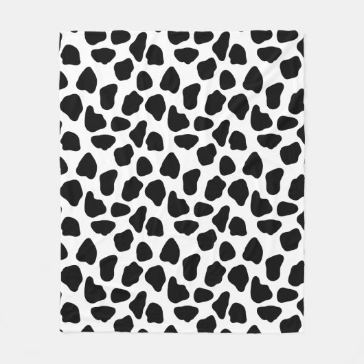 牛パターン フリースブランケット (正面)