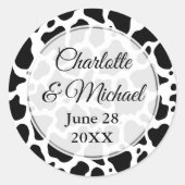 牛パターン ラウンドシール (正面)