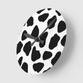牛パターン ラウンド壁時計 (傾斜)