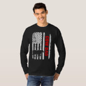 牛パパ米国国旗 Tシャツ (正面フル)