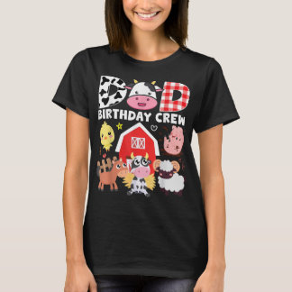 牛パパ誕生日クルーファームテーマ動物誕生日 Tシャツ