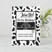 牛パーソナライズされたプリント田舎の結婚式招待状 招待状 (スタンド正面)