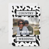牛パーソナライズされたプリント田舎の結婚式招待状 招待状 (裏面)
