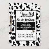 牛パーソナライズされたプリント田舎の結婚式招待状 招待状 (正面/裏面)