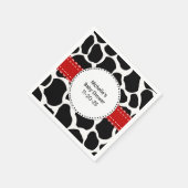牛パーソナライズされたプリント紙ナプキンズ スタンダードカクテルナプキン (角)