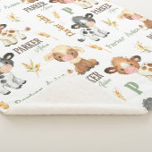 牛パーソナライズされたベビーブランケット | 50x60 Sherpa シェルパブランケット (3/4)