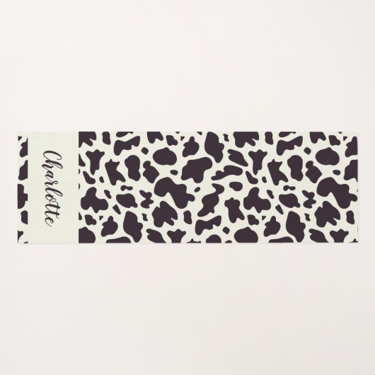 牛パーソナライズされたモダンプリントヨガマット ヨガマット (裏面(横))