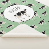 牛パーソナライズされた飼育動物パターン シェルパブランケット (3/4)