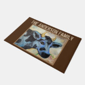 牛パーソナライズされた ドアマット (アングル)