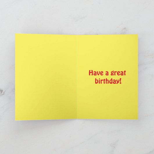 牛パーティータイムの誕生日カード カード (内部)