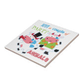 牛パーティー動物 タイル (側面)