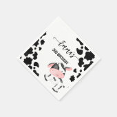 牛パーティー食器の牛のパタパーソナライズされたーン スタンダードカクテルナプキン (角)