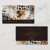 牛ヒョウ版動物の皮膚抽象芸術芸術 名刺 (正面/裏面)