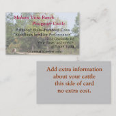 牛ビジネスを牧草を食べてCard2カスタマイズ 名刺 (正面/裏面)