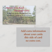 牛ビジネスを牧草を食べてCard2カスタマイズ 名刺 (正面/裏面)