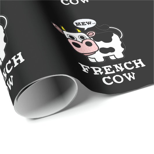 牛フランスの動おもしろい動物プンダークBG ラッピングペーパー (ロールコーナー)